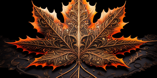 Vivid Orange Canadian Maple Leaf Vivid Orange Canadian Maple Leaf