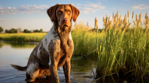 Beautiful Bird Dog Hybrid in Nature
