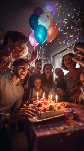 People enjoying birthday party People enjoying birthday party