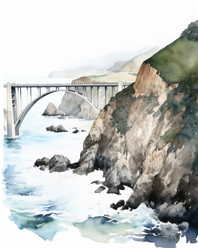 Beautiful Bixby Bridge Sketch