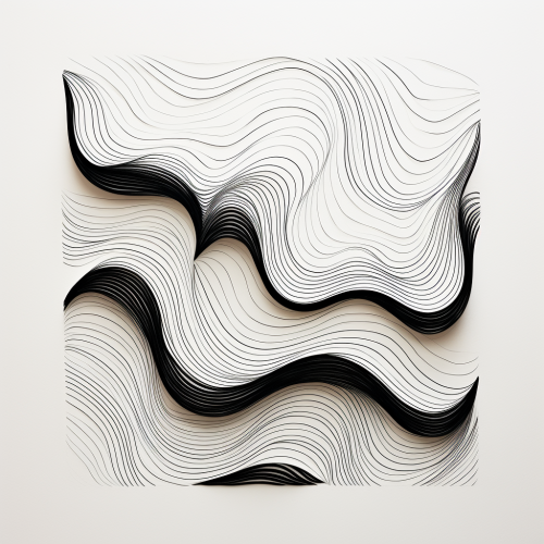 Hand drawn squiggle line on white paper