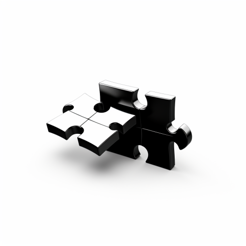 Black and White Jigsaw Puzzle Logo Black and White Jigsaw Puzzle Logo