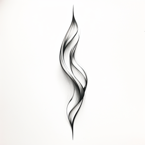 Minimalist black and white pendant sketch