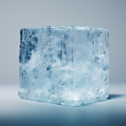 Realistic photograph of a beautiful block of ice Realistic photograph of a beautiful block of ice