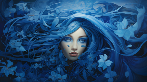 Stunning blue world scenery