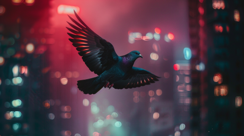 bluebird flying city night bluebird flying city night