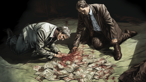 William Burke and William Hare exchanging money William Burke and William Hare exchanging money