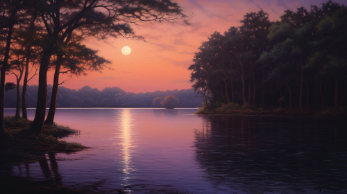 Twilight reflection at Bois de Boulogne Twilight reflection at Bois de Boulogne