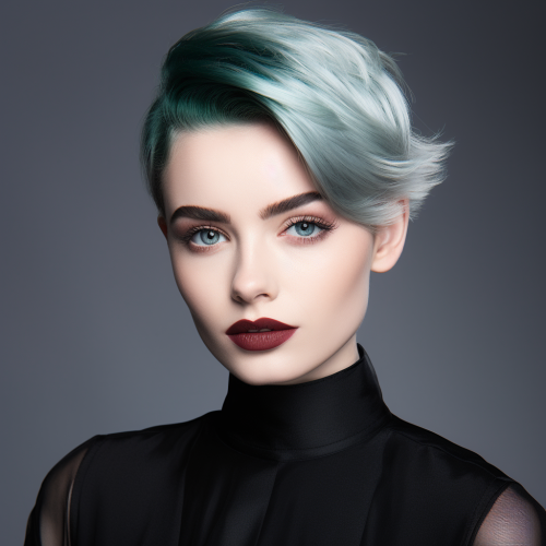 Bold brows model with bold hair