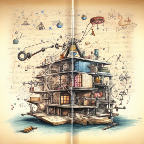 Illustration of a knowledge-filled book Illustration of a knowledge-filled book