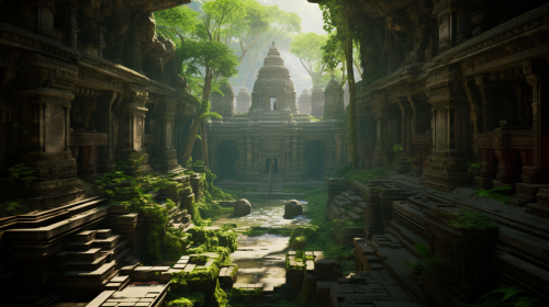 Breathtaking Hindu temple in lush surroundings Breathtaking Hindu temple in lush surroundings