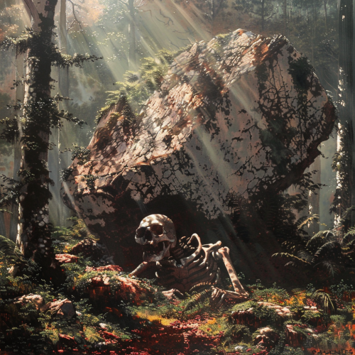 Giant skeleton in British forest