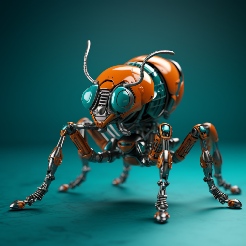 Vibrant Pixar 3D Bullet Ant in Teal and Orange