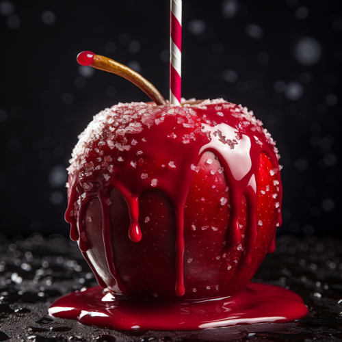 Red candy apple on a stick