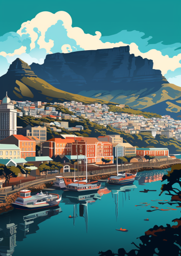 Cape Town vector art prompt Cape Town vector art prompt