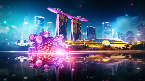 Vibrant casino scene in Singapore City