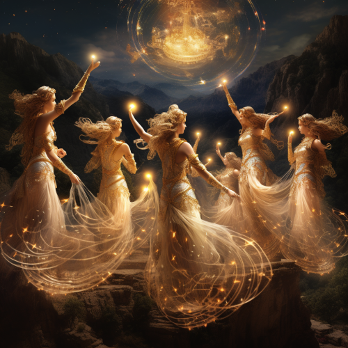 Glowing Celestial Muses Inspiring Creativity