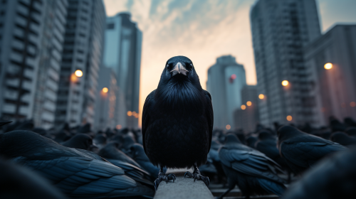 Crow Flock on City Building  ? Crow Flock on City Building  ?