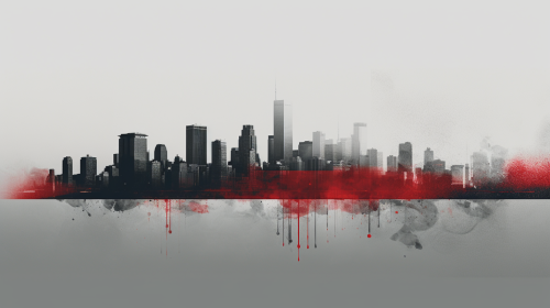 City skyline with negative space above City skyline with negative space above