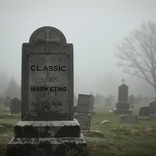Classic Marketing Gravestone Cemetery Fog