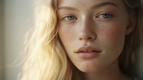 Close-Up of Woman's Perfect Skin in Skincare Photography Close-Up of Woman's Perfect Skin in Skincare Photography