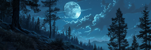 A mesmerizing scene of Cloudpunks under the moonlight A mesmerizing scene of Cloudpunks under the moonlight