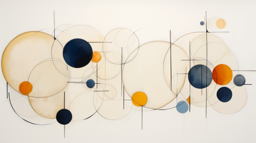Abstract painting with colorful circles Abstract painting with colorful circles