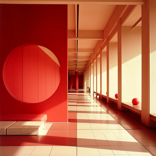 Minimal Japanese Shinto Temple with Kusama-inspired Wall Paint Minimal Japanese Shinto Temple with Kusama-inspired Wall Paint