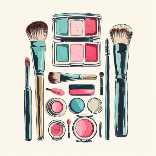 Cosmetics illustration for versatile applications Cosmetics illustration for versatile applications