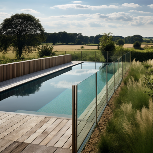 Beautiful Pool Surrounded by Fence Beautiful Pool Surrounded by Fence