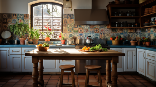 Cozy Kitchen with Wooden Cabinetry
