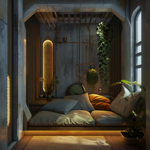 Cozy modern tech environment Cozy modern tech environment