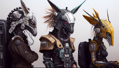 Cyberpunk Anthropomorphic Animals in City