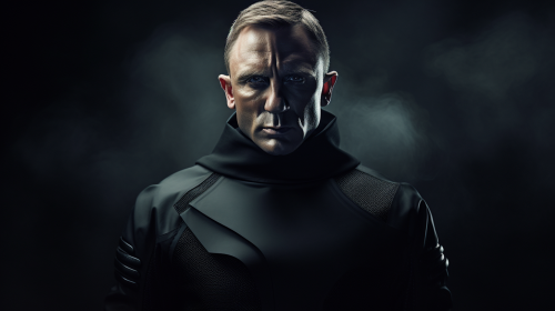 Daniel Craig in all-black special agent gear Daniel Craig in all-black special agent gear