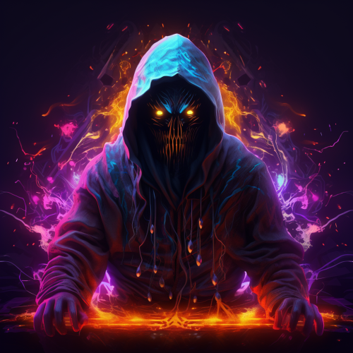 Vibrant neon illustrations of dark music fibonacci hacker Vibrant neon illustrations of dark music fibonacci hacker