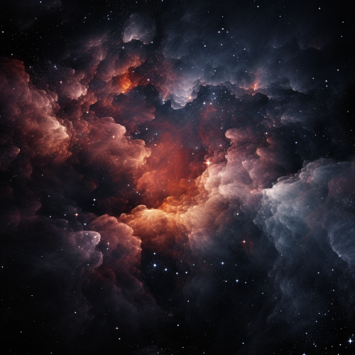 Mysterious dark nebula in space