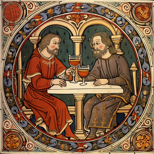 Two men deep in conversation Two men deep in conversation