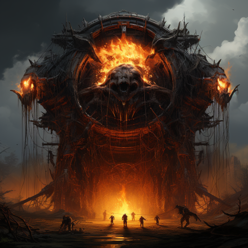 Illustration of massive demonic trap