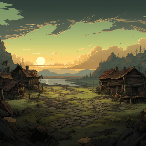 Desolate outskirts of a village Desolate outskirts of a village