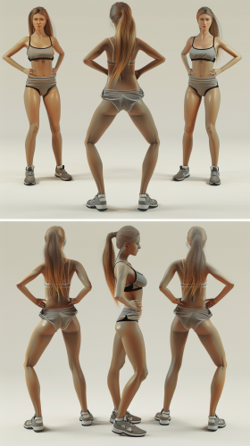 AI Generated Postures Illustration