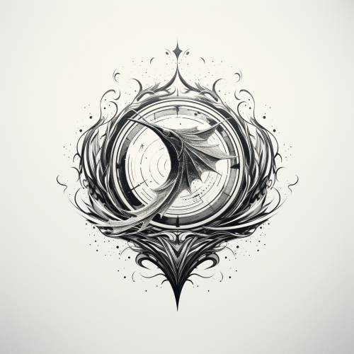 Simple divine magic logo tattoo