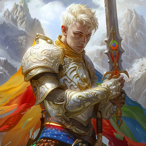 Halfling paladin with dragon armor