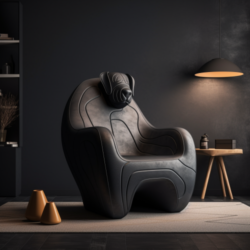 Dog Shaped Armchair in Cozy Room Dog Shaped Armchair in Cozy Room