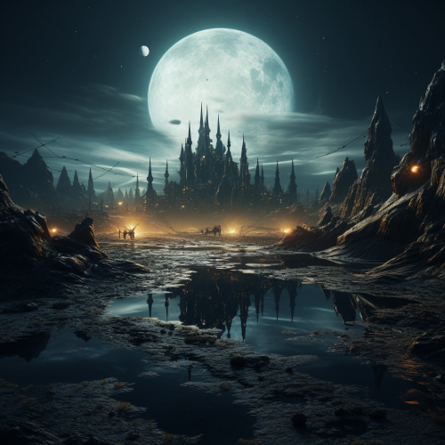 Enchanting dark dreamlike fantasy world