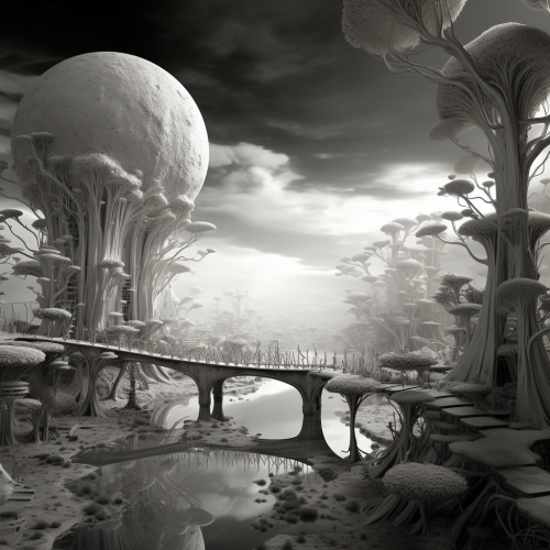 Dreamlike surreal nature in daytime