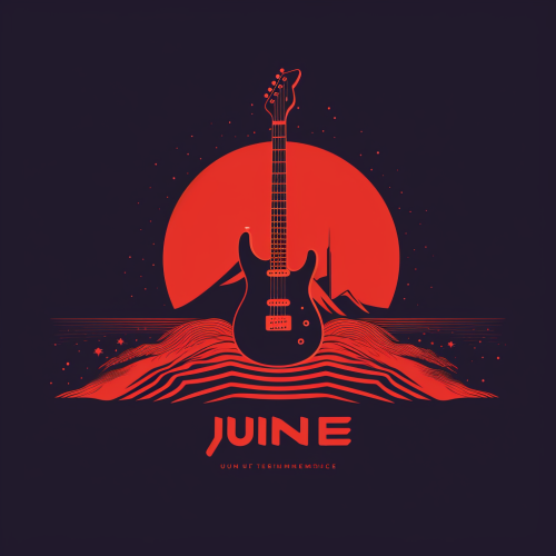 Rock-inspired typography for Dune music band