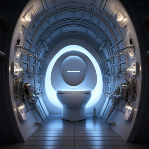 Earpods inside toilet, hygiene warning