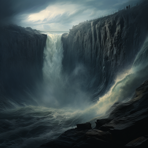 Majestic Waterfall at World's Edge