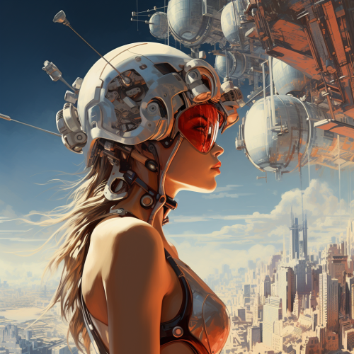 Abstract portrayal of edgy futurism Abstract portrayal of edgy futurism