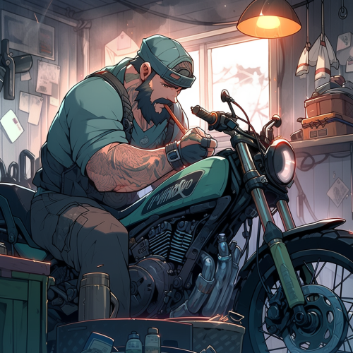 Skilled technician repairing electric bicycle Skilled technician repairing electric bicycle